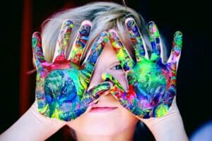 image of child with paint on her hands | things to do attractions fun boulder colorado